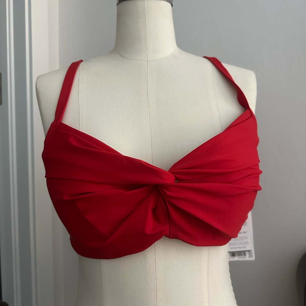Red Women's Swim Top